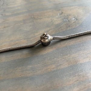 Pandora cupcake sterling silver charm.